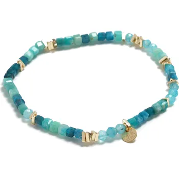 Náramek AURA Minerální náramek přírodní Amazonit + Jadeit, stříbro AG925 - AU0050