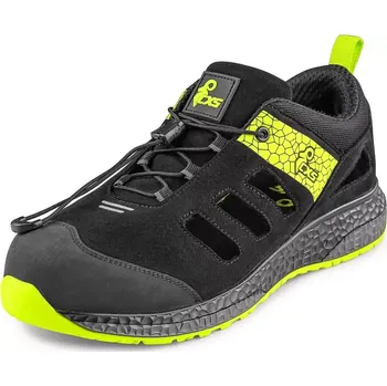 Pracovní oblečení CANIS CXS FIBELINE FLOREA S1PS polobotka černá/zelená - 39