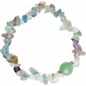 Náramek Nefertitis Fluorit náramek sekaný extra s korálkem avanturínu
