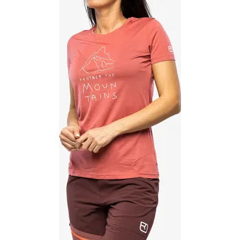Dámské tričko Merino triko dámské Ortovox 150 Cool Mtn Protector TS - wild rose