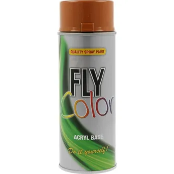 Barva ve spreji FLY Color RAL 8023 hnědá akrylátová barva ve spreji 400 ml
