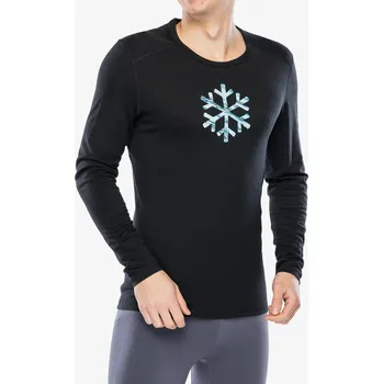 Funkční mikina Icebreaker Merino 200 Oasis LS Crewe POW - black