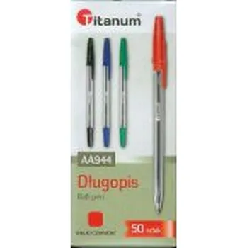 Set školních potřeb Długopis czerwony 50 sztuk