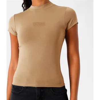 Dámské tričko Dámské béžové triko Guess - Velikost XL, Barva Béžová 56303 R4BP38KBRVO