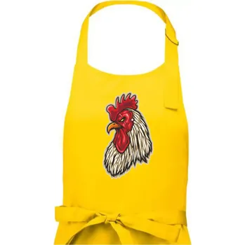 Kuchyňská zástěra Kohout naštvaný - Dámská zástěra na vaření - Univerzální velikost ( Žlutá )