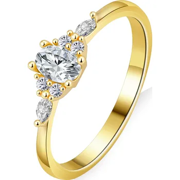 Prsten Olivie Stříbrný prsten MOISSANITE GOLD 9840 Velikost prstenů: 6 (EU: 51-53) Ag 925; ≤1,5 g.