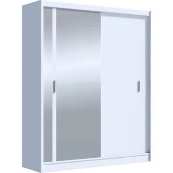 Šatní skříň Šatní skříň se zrcadlem SABRINA 180x215 cm bílá