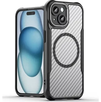 Pouzdro na mobilní telefon Kryt na iPhone 15 Plus odolný s podporou Magsafe černý