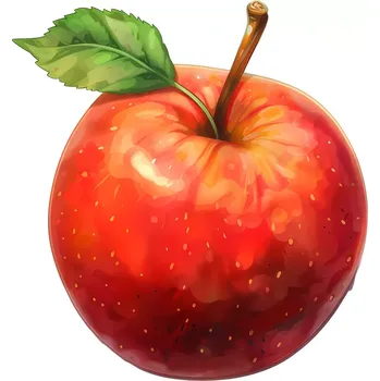 Samolepící dekorace UV samolepka jablko 6x7 cm (UV samolepka se zeleninou a ovocem)