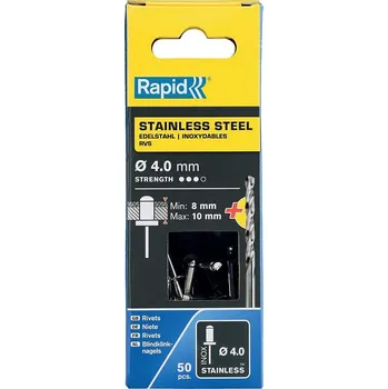 Vrták Nýty nerezové Rapid 4x14mm, 50ks+vrták