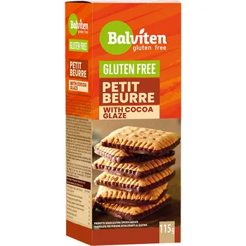 Sušenky Petit beurre s kakaovou polevou bez lepku 115 g - Balviten