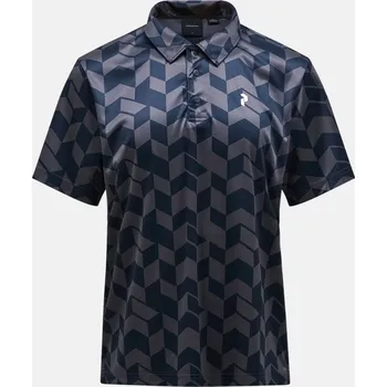 Pánská košile POLOKOŠILE PEAK PERFORMANCE M GRAPHIC SS POLO MOTION GREY