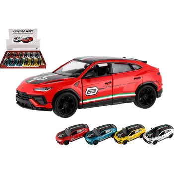 Dětské zboží Teddies Auto Kinsmart Lamborghini Urus Performante 1:40 kov/plast 13cm 4 barvy na zpětné natažení