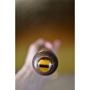 Vycházková hůl sběratelská XXL s nožem Tygří oko