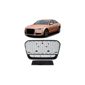 Kapota MTUNING Přední maska AUDI A6 C7 (4G) Sedan Avant Pre-Facelift 2011-2015 lesklá černá