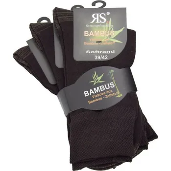 Dámské ponožky RS klasické unisex zdravotní bambusové jednobarevné ponožky bez gumiček mix 39-42