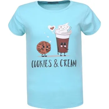 Dívčí tričko Dívčí tričko GLO-STORY SUŠENKA S KÁVOU krátký rukáv Barva: Modrá, Velikost: 158