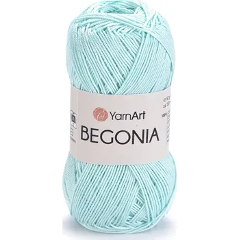 Příze Pletací / háčkovací příze YarnArt BEGONIA 4939 světle tyrkysově modrá, jednobarevná, mercerovaná, 50g/169m