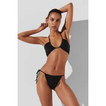 Dámské plavky PLAVKY KARL LAGERFELD KARL DNA GLAM HALTER TOP BLACK