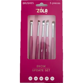Kosmetický štětec ZOLA Brow Update Set sada 5 štětců pro úpravu obočí