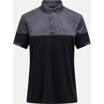 Pánská košile POLOKOŠILE PEAK PERFORMANCE M PLAYER BLOCK POLO BLACK