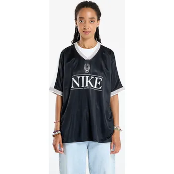 cyklistický dres Dres Nike Sportswear Women's V-Neck Jersey Top Black/ Sail/ College Grey/ Sail M