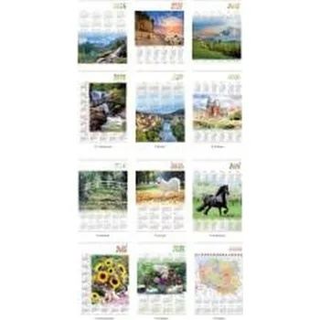 Kalendář Kalendarz 2026 Jednoplanszowy MIX 1 (15szt)