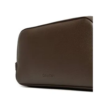 Kosmetická taška Kosmetický kufřík Calvin Klein Micropebble Washbag/Dopp Kit LV04D1036G Hnědá OS