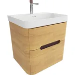 Swiss aqua technologies Koupelnová skříňka s umyvadlem SAT Fusion 57,5x53x45 cm dub medový mat SATFUSION260DMMWBA