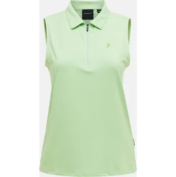 Dámská košile POLOKOŠILE PEAK PERFORMANCE W COMFORT ZIP SL POLO VIVID GREEN