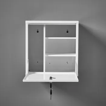 Policová skříň Lékárnička CURE, zámek na klíč, 400x380x285 mm