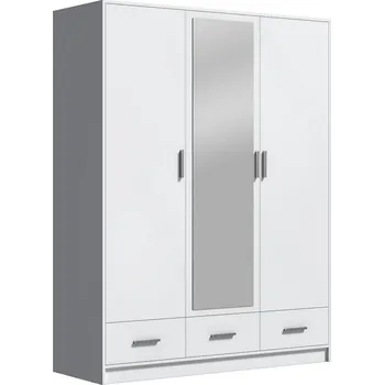 Šatní skříň Šatní skříň se zrcadlem SANNA 150x215 cm bílá