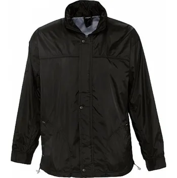 Pánské oblečení Sol's Větrovka Mistral s podšívkou a kapucí schovanou v límci Barva: Černá, Velikost: M L894