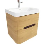 Swiss aqua technologies Koupelnová skříňka s umyvadlem SAT Fusion 57,5x53x45 cm dub medový mat SATFUSION260DMUBA