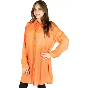Dámská halenka Dámská košile s dlouhým rukávem Savitree Dense Salmon - Long, jednobarevná, Sittar UNI