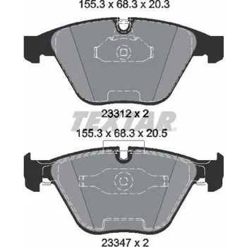 Brzdová destička Sada brzdových destiček, kotoučová brzda TEXTAR 2331207