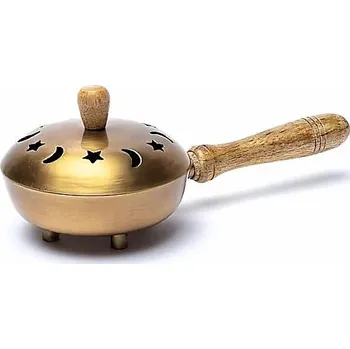 Aroma lampa Kadidelnice mosazná Moons and Stars výška 8,8 cm