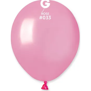 Balónek Svet balonku Balónik metalická - svetloružová 13 cm 100 ks