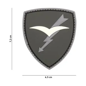 Nášivka Gumová nášivka 101 Inc znak Paratroopers Brigade - šedá
