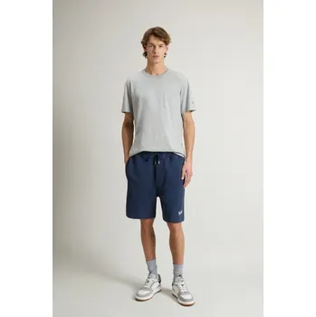 Pánské kraťasy TEPLÁKOVÉ ŠORTKY WOOLRICH MOULINE SHORTS MELTON BLUE
