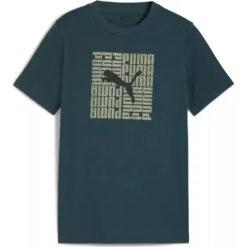 Chlapecké tričko Puma Graphic Box Tee J 68993775 - green terrain 140