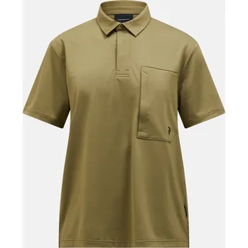 Pánská košile POLOKOŠILE PEAK PERFORMANCE M POCKET POLO SNAP GREEN