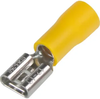 Auto Hi-Fi Objímka plochá 6,3 mm žlutá, 100 ks - 4000303