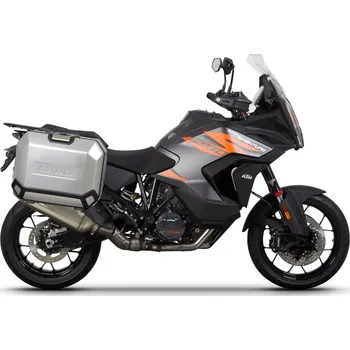 Zavazadlo na motocykl SHAD Kompletní sada bočních hliníkových kufrů TERRA, 36/47 litrový boční kufry, včetně montážní sady SHAD KTM Super Adventure 1290 (R, S)