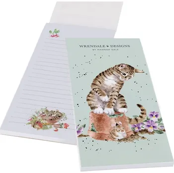 Wrendale Designs Nákupní seznam s magnetem Wrendale Designs "Hide and Squeak" - Kočka a myš