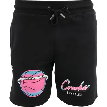 Dámské kraťasy Dámské kraťasy Crooks & Castels euro BB BR fleece shirt black XS