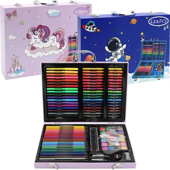 Výtvarná sada Výtvarná sada v kufříku 128 ks - Unicorn /Space
