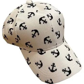 Kšiltovka Namořnická kšiltovka kotvy mix Barva: bílá+modré kotvičky