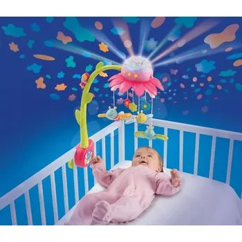 Kolotoč nad postýlku Kolotoč nad postýlku s projekcí Cotoons růžový