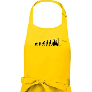 Kuchyňská zástěra Evoluce ještěrka - Pánská zástěra na vaření - Univerzální velikost ( Žlutá )